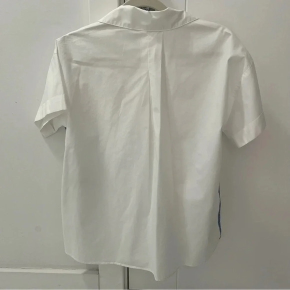 Zara White Blouse with Details on the side- Size XS; Worn Once - Picture 2 of 9